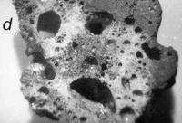 Срез пористой ошлакованной породы