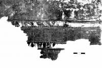 Фрагмент шовкового шарфу з куфічним…