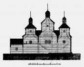 Разрез Успенской церкви в м. Полонном