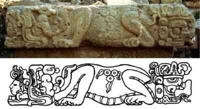 Іл. 62. “Вівтар 41” з Копана. Фотографія та промальовка Лінди Шіле. Іл. 62. “Вівтар 41” з Копана.…