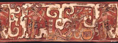 Іл. 127: Близнята та Кабракан (?).Justin Kerr. MayaVase Database 1201. Іл. 127: Близнята та Кабракан…