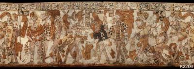 Іл. 168: Збройна сутичка. Розпис на келиху з Museum für Völkerkunde Berlin.… Іл. 168: Збройна сутичка. Розпис на…