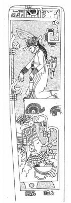 Іл. 187: Стела 40 з П’єдрас-Неграс.Промальовка Стефанії Тейфель. Іл. 187: Стела 40 з…