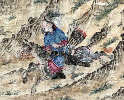 Іл. 9. Монгольський вершник – посланець. «Альбоми Діца», A, fol. 70, p. 28, №1… Іл. 9. Монгольський вершник –…