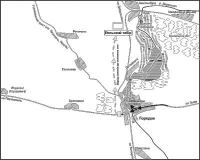 Схема 3. Відступ польської залоги…