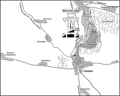 Схема 4. Атака московських рейтар та…