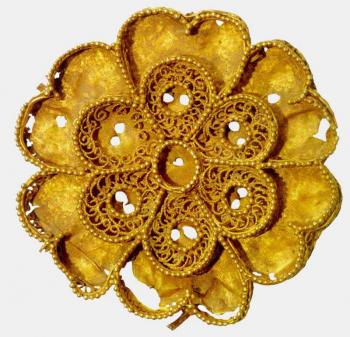 Бляшка-розетка из Шахрисябзского клада