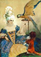 С. Соломка. Дама с собачкой и попугаем