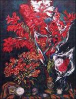 Гладіолуси на чорному тлі. 1998