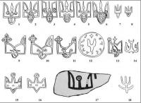 Знаки Рюриковичів на монетах, актових…