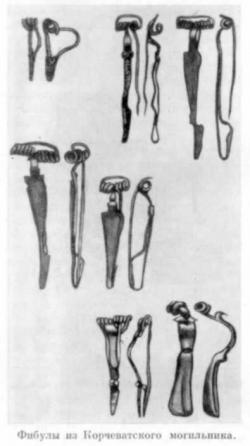 Фибулы из Корчеватского могильника.…