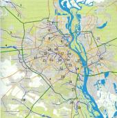 Рис. 1.4.4. Схема некоторых малых рек Киева 1 – Горенка, 2 – Котурка, 3 –… Рис. 1.4.4. Схема некоторых малых рек…