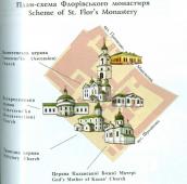Рис. 2.4.2.4.1.12. Схема ансамблю Флорівського монастиря, за (Кальницький та… Рис. 2.4.2.4.1.12. Схема ансамблю…