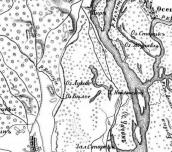 Рис. 2.5.4.35. Топографія Північної Оболоні на мапі Київської та Чернігівської… Рис. 2.5.4.35. Топографія Північної…