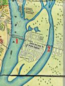 Рис. 2.5.7.56. Ланцюговий (1) та Русанівський (2) та мости на плані… Рис. 2.5.7.56. Ланцюговий (1) та…