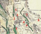 Рис. 2.5.8.53. Кухмістерські Слобідки на мапі долини Дніпра 1914 р.:… Рис. 2.5.8.53. Кухмістерські Слобідки…