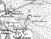 Рис. 2.5.8.54. с. Дарниця на мапі Київської та Чернігівської губернії, 1849-50… Рис. 2.5.8.54. с. Дарниця на мапі…