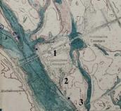 Рис. 2.7.10.11. Передмостова Слобідка на лоції Дніпра у Києві, 1934 р.: міст… Рис. 2.7.10.11. Передмостова Слобідка…