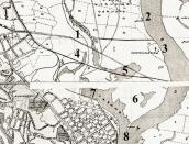Рис. 2.7.6.3. Рибальський півострів на мапі 1923 р.: 1 –Почайна, 2 – Наталка,… Рис. 2.7.6.3. Рибальський півострів на…