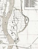 Рис. 2.7.7.2. Південна частина Муромця на мапі 1923 р.: 1 – луки острова… Рис. 2.7.7.2. Південна частина Муромця…