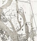 Рис. 2.7.8.1. 1 – Сучасне урочище Горбачиха, 2 – протока Довбичка, 3 –… Рис. 2.7.8.1. 1 – Сучасне урочище…