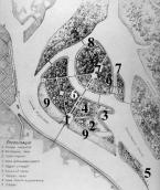 Рис. 2.7.9.42. Проект парку на Трухановому острові згідно до генплану 1936 р.:… Рис. 2.7.9.42. Проект парку на…