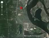 Рис. 3.1.6. Схема розміщення стоянки мезоліту у ДВС на супутниковій мапі Києва Рис. 3.1.6. Схема розміщення стоянки…