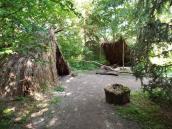 Camp of hunters and fishermen in…