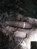 Німецький снаряд та радянська міна