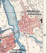 Рис. 2.5.8.1.21. Район Передмостного укріплення (1) на мапі 1918 р. Рис. 2.5.8.1.21. Район Передмостного…