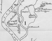 Рис. 2.4.3.59. Північна частина лівобережної заплави на плані лівого берега… Рис. 2.4.3.59. Північна частина…