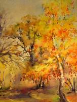 Є.Маринченко. Осінь. Акварель, 1951 р.