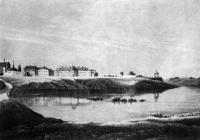 Вид замку в Заславі. Гравюра 19 ст.