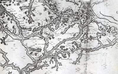 Фрагмент карти Задніпрських місць…