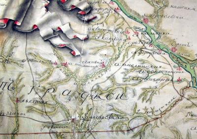 Фрагмент прикордонної карти 1775 року…