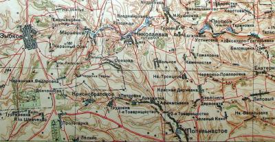 Фрагмент карти РККА 1941 р.