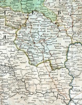 Уманський повіт на фрагменті аркуша 28…