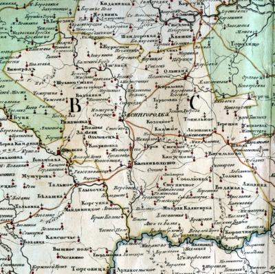 Звенигородський повіт на фрагменті…