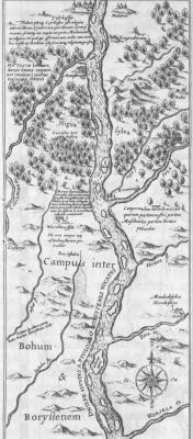 Фрагмент карти Дніпра М.-Х. Радивіла…